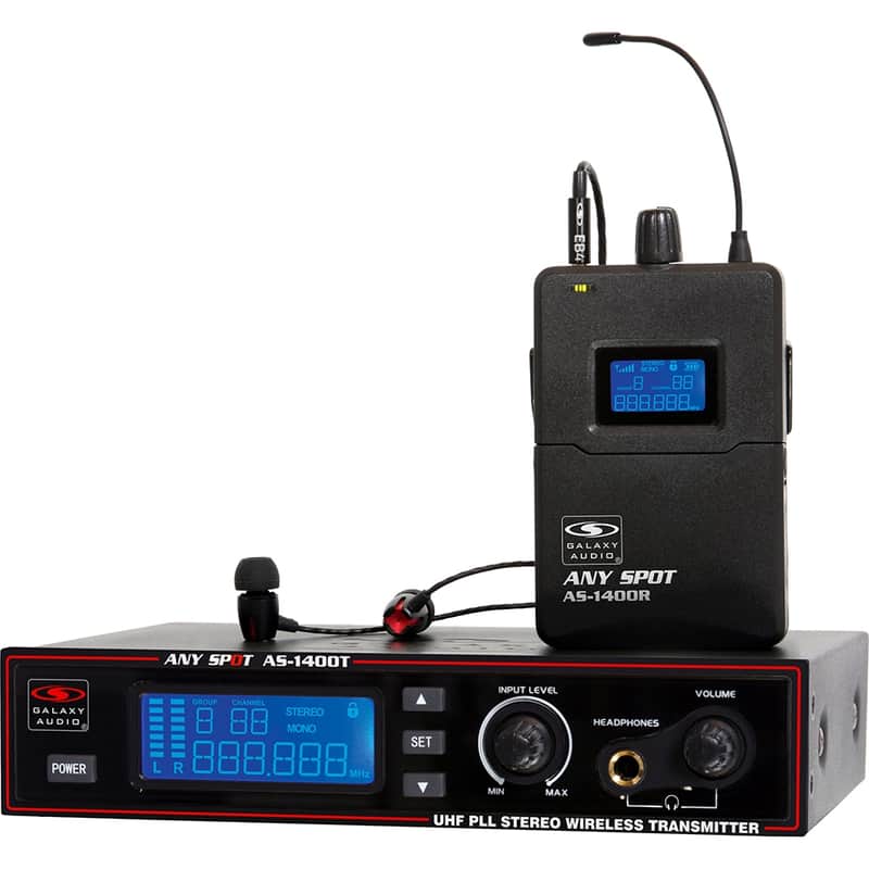 Galaxy Audio AS-1400M Any Spot Wireless In-Ear Monitor System - Band M (516-558 MHz) image 1
