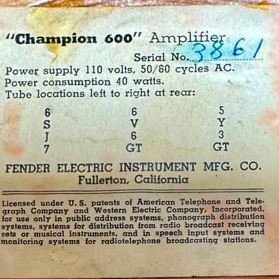 1951 Fender Champ 600 - The Gold Standard image 3