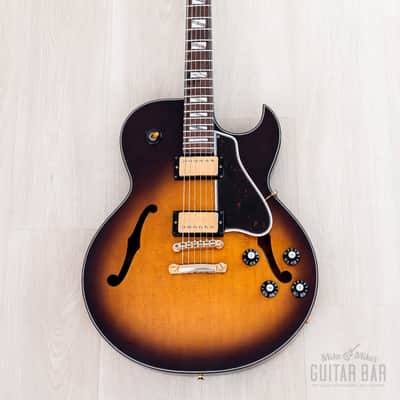 1990 Greco RS-90 Clear Sound Project Vintage Semi-Hollow ES-Style Guitar Sunburst, Japan Fujigen image 2