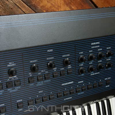Oberheim OB-8 61-Key 8-Voice Synthesizer 1983 - Blue with Wood Sides image 5
