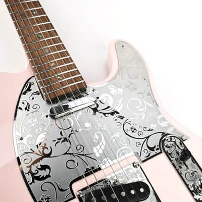 Stainless Steel Pickguard Scratch Plate 8 Holes SS Single-Coil Pickups Metal Engraving Electric Guitar Pickguard Compatible with USA/Mexican Telecaster Tele Modern Style Guitar Parts(Chrome) image 7
