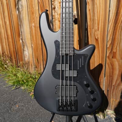 Schecter DIAMOND SERIES Stiletto-4 Stealth Pro EX- 35" Scale(B-E-A-D)- Satin Black 4-String Electric Bass Guitar image 4