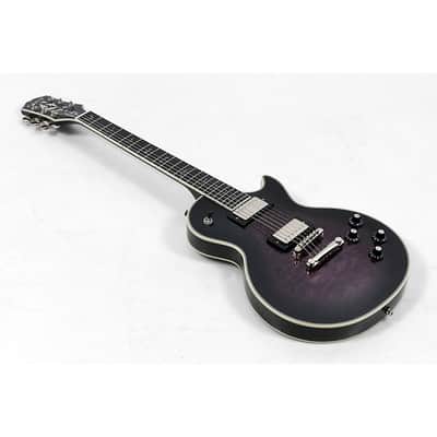 Epiphone Les Paul Custom Bats in Flight Electric Guitar - Regular Dark Purple Burst image 1