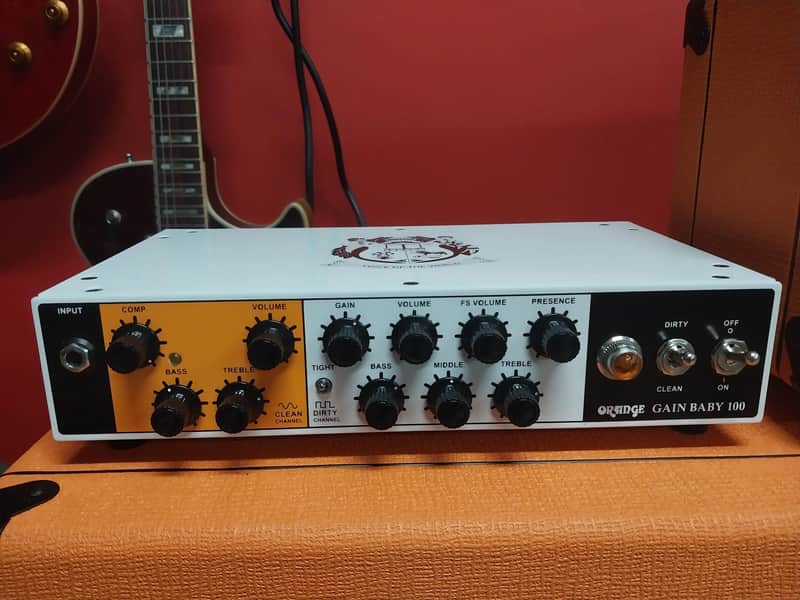 Orange Gain Baby 100 2-Channel 100-Watt Guitar Amp Head - White image 1