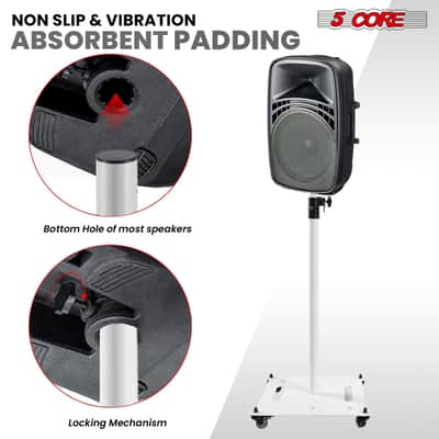 5 Core Speaker Stand Adjustable 61" Heavy Duty PA DJ Tripod Studio Monitor Stands image 6