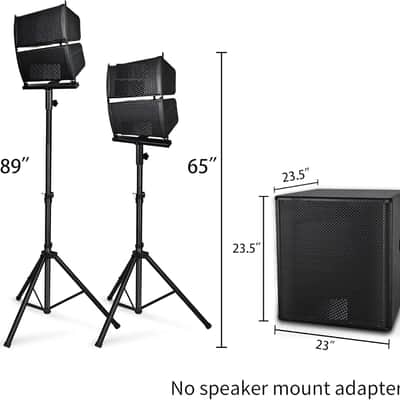 18-inch 4000W Stereo DJ/Powered PA Speaker System Combo Set Line Array Speaker and 18 inch Active Subwoofer with Bluetooth/USB/SD Card/Remote Control image 2