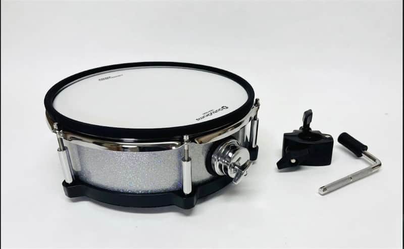 Dolby 12” Electronic White Silver TOM or SNARE w 6 Triggers for Roland Alesis Drum HX image 1