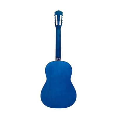Stagg 3/4 Size Classical Guitar with Linden Top - Vibrant Blue Finish for Beginners image 4