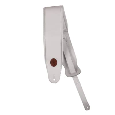 Levy's Signature Legacy Series 4 1/2" Wide Garment Leather Bass Strap White image 1