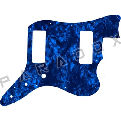 Custom Pickguard For 2023 - 2025 Harley Benton JA-Baritone - Dark Blue Pearl/Black/White/Black .090" image 1