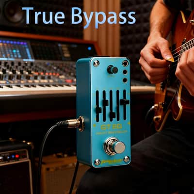 5 Band EQ Mini Guitar Pedal, Analog EQ Pedal, 5 Band GT Electric Guitar Equalizer (100Hz 250Hz 630Hz 1.6kHz 4kHz) Provides ±18dB for Each Band EQ Seeker for Guitar True Bypass image 3