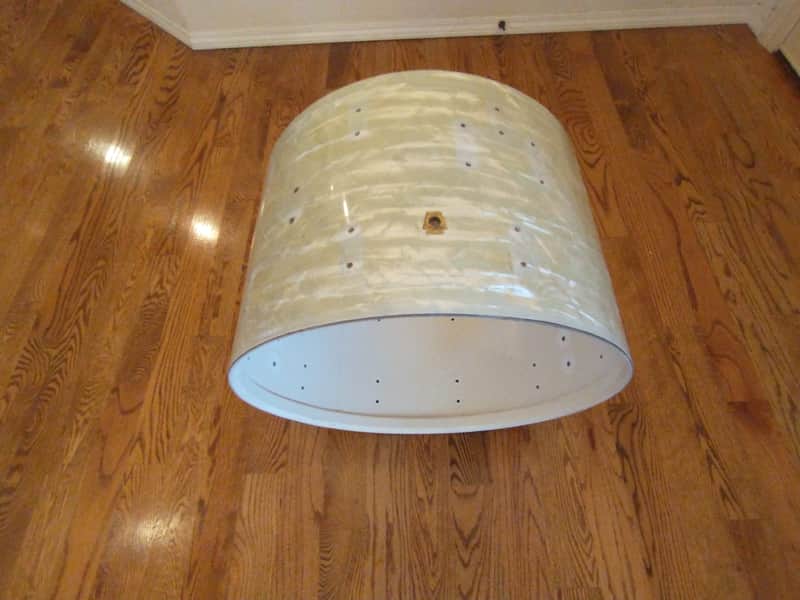 Ludwig Vintage 1967 super classic 22" bass drum shell White Marine Pearl excellent image 1