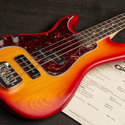 G&L SB-2 Left-Handed Cherry Burst Frost 2024 Electric Bass w/Gig Bag image 3