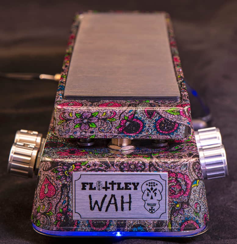 Flattley Guitar Pedals Flattley Wah Type I - 2 Inductors/Blue Halo Light Plate image 1