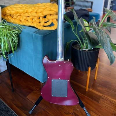 Electrical Guitar Company (EGC) RD Bass 2000's - Maroon / Polished Aluminum image 2