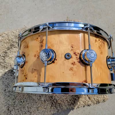 DW Collector's Series Exotic VLT 7x14 Snare Drum - Mapa Burl W/ Protection Racket Bag (C013-4) image 13