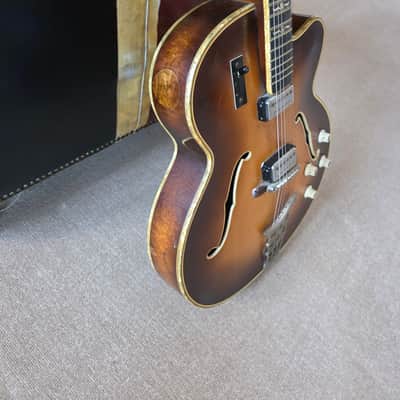 Hofner Committee E2 1964 60s Vintage Sunburst Hollow Body Archtop Guitar image 8