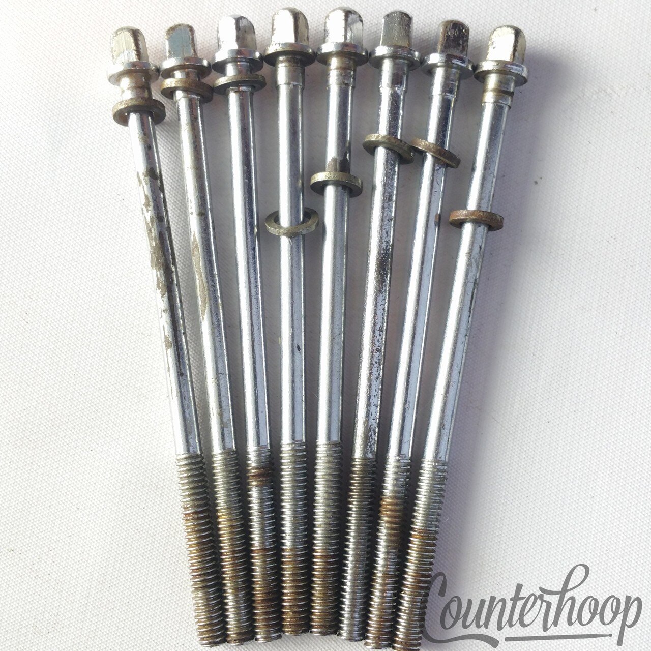 Slingerland 8x Tension T-Rods 4"Floor Tom/Stage Band Drum Chrome Vintage 50s-60s — main photograph