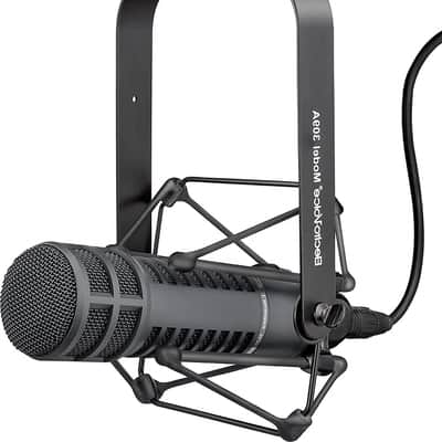 Electro-Voice RE20-BLACK Dynamic Broadcast Announcer Microphone for Podcasting, Sound Engineering, and Music Production (Black) (Shock-mount not included) image 6