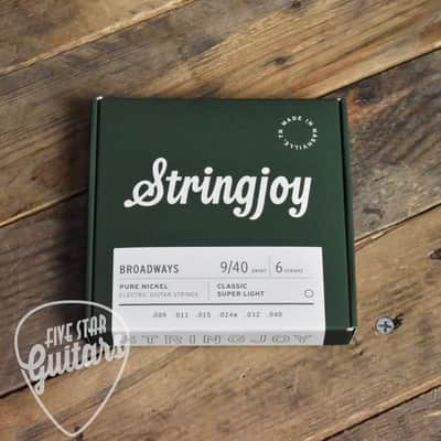 Stringjoy SJ-BR0940 Broadways Pure Nickel Electric Guitar Strings Classic Super Light Gauge 9-40 image 2