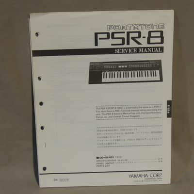 Yamaha PSR-8 Portatone Service Manual [Three Wave Music]