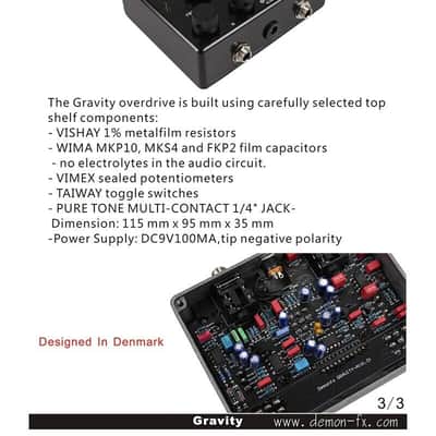 Demonfx DFG Gravity Dual Channel Overdrive w/clip options image 7