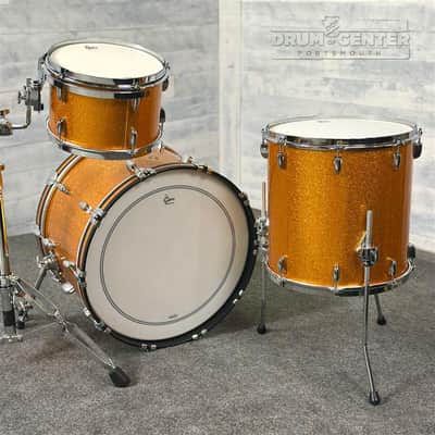 Gretsch Broadkaster 3pc Drum Set 22/12/16 Gold Sparkle image 4