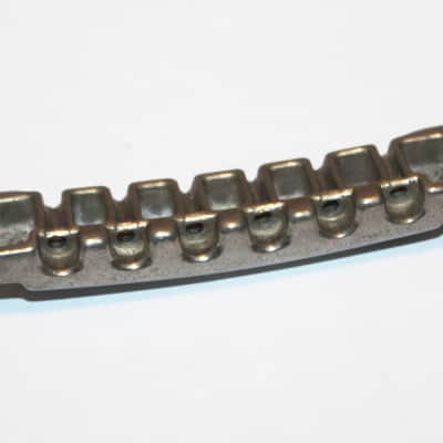 Gibson 1962 Compensated Wrap Around Tailpiece Lightning Bolt Comp Nickel 1963 1964 1960's image 9
