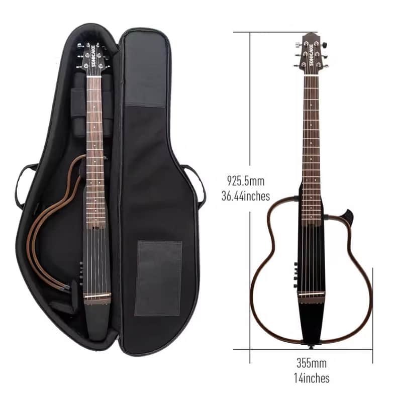 SONICAKE Portable / Compact / Silent / Travel Acoustic & Electric Guitar image 1
