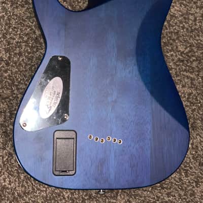 Schecter C-1 Platinum with Rosewood Fretboard 2014 - Present - See-Thru Blue Satin image 5