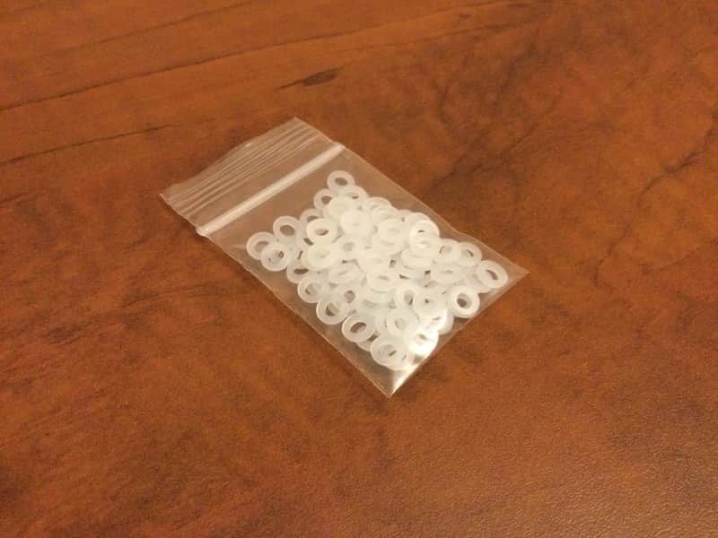 M3 Nylon Washers - Pack of 100 - White - Midiverse Modular image 1