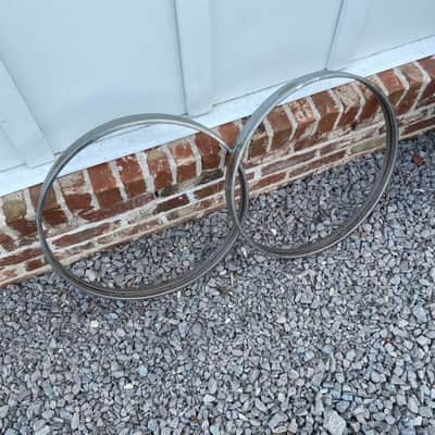 MIJ Drums 70s MIJ Bass Drum Hoops 20” 60s-70s - Chrome image 1