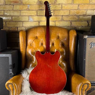 1967 Gibson Trini Lopez Standard Vintage Cherry Made In Kalamazoo ES335 Body Firebird Neck Semi Hollowbody Electric Guitar W/ Custom Shop Lifton Hardshell Case! image 2