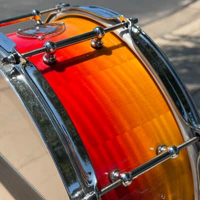 Pi Drum Company - 13x5.75" Curly Maple Stave Shell Snare Drum image 3