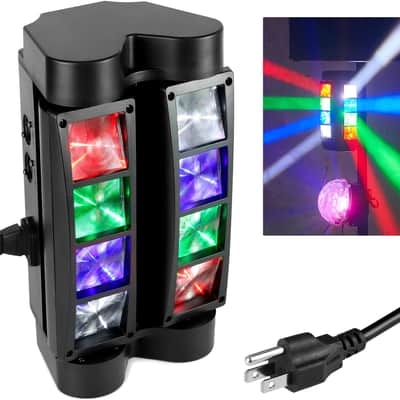 Moving Head DJ Lights, 8 x 3W RGBW Beam Stage Light, 540 Degree XY Axis with 4 Lighting Modes, Sound Activated DMX512 for Disco, Karaoke, Party, Stage, DJ Events image 4