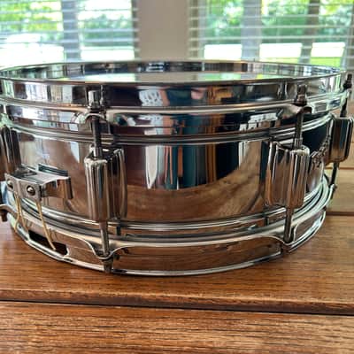 Vintage ROGERS 5"X14" Dyna-Sonic Snare Drum 1969-75 COB (Chrome over Brass) Fullerton image 3