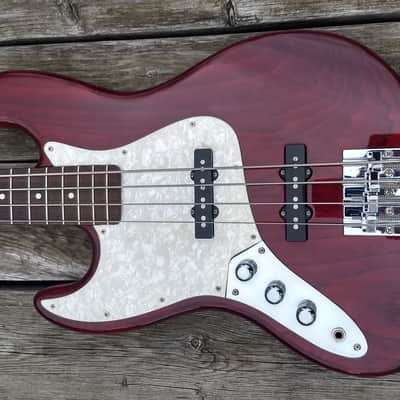 1998 Schecter Lefty USA Custom Shop Traditional J trans red left handed image 1