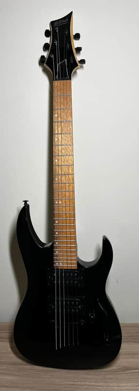 Mitchell MM100 Mini Double-Cutaway Electric Guitar - Black image 1