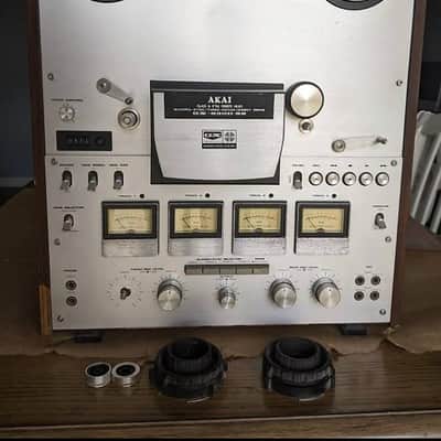 AKAI GX-630D-SS 1978-82 Brilliant Silver Alumn. Wooden cabinet image 2