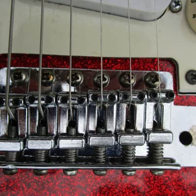 John Bennet Stratocaster Guitar, Mid- 70's, Japan, Red Sparkle Finish, Gig Bag image 8