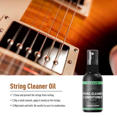 Guitar Cleaning Kit - Guitar Polish, Fretboard Lemon Oil, String Cleaner Oil, Microfiber Cloth & Tools, Premium Compact Maintenance Set for Electric Guitars - Clean, Polish, and Protect(Shipping from USA warehouse) image 4
