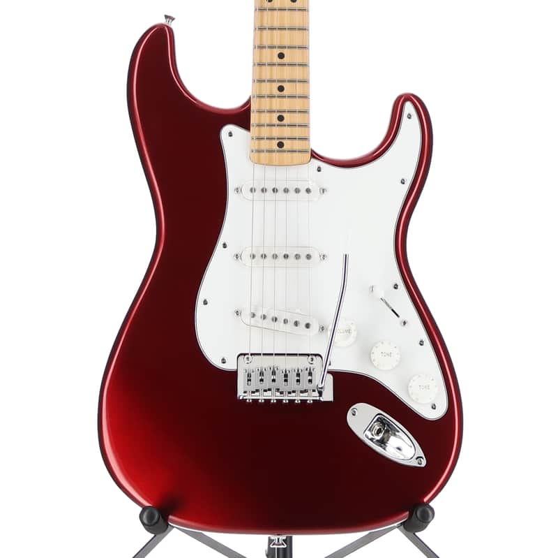 Fender Standard Stratocaster, Maple Fingerboard, White Pickguard, Candy Cola (U5) (03282) image 1