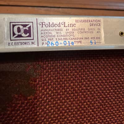 Folded Line Vintage Reverb Tank model 51. OC Electronics. SUNN, Kustom. 1960’s - Chrome image 2