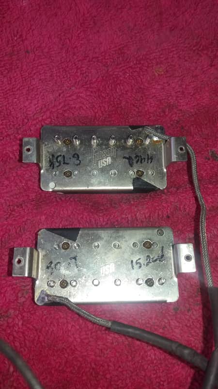 GIBSON 496R & 500T pickup set 1991 white RARE | Reverb