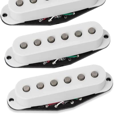 Seymour Duncan Hot Chicken Strat/Stratocaster Complete Pickup Set, WHITE image 1