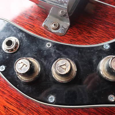 Vintage 1960s Teisco Kingston Bass Wicked Body Shape Caveman Garage Rock Mega Rare Baseball Bat Size Neck Prefect For Thor Hulk Hands image 6
