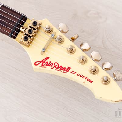 1984 Aria Pro II ZZ Custom Bloody White w/ Gold Hardware & Floyd, Japan Matsumoku image 4