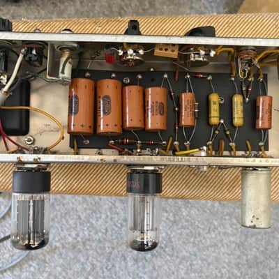 1957 Fender Tweed Princeton 5F2-A Amp Amplifier In Harvard Chassis Vintage Rare! image 20