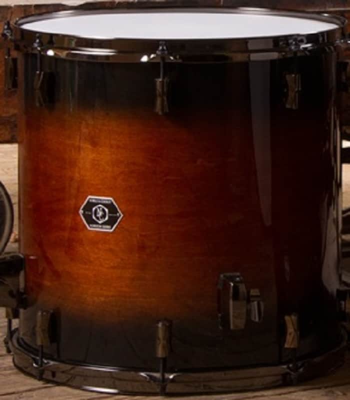 Noble & Cooley *Pre-Order* Horizon Series 16x16" Honey Maple Black Burst Gloss Floor Tom Drum w/Legs & Black Hardware | Made in the USA | Special Order | Authorized Dealer image 1