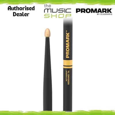 Pair of Promark Rebound 7A ActiveGrip Hickory Drumsticks - R7AAG (Drum Sticks) image 1